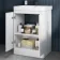 Corsica Gloss White Basin Vanity 600mm