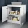 Corsica Gloss White Vanity with Marble Top 800mm - Excludes Counter Top Basin