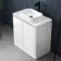 Corsica Gloss White Vanity with Marble Top & Marin Basin 800mm