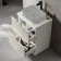 Crete Fluted Linen White Vanity Drawer with Marble Top 600mm - Excludes Counter Top Basin