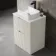 Crete Fluted Linen White Vanity Drawer with Marble Top & Marin Basin 600mm