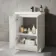 Crete Fluted Linen White Basin Vanity 600mm