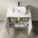 Crete Fluted Apex Oak Vanity with Marble Top & Reno Basin 800mm