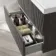 Crete Fluted Charcoal Elm Wall Hung Basin Drawer Vanity 800mm