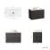 Crete Fluted Charcoal Elm Wall Hung Drawer Vanity with Marble Top & Nevis Basin 800mm