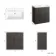 Crete Fluted Charcoal Elm Basin Vanity Drawer 800mm