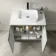 Crete Fluted Charcoal Elm Vanity with Marble Top & Reno Basin 800mm