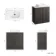 Crete Fluted Charcoal Elm Vanity with Marble Top & Reno Basin 800mm