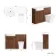 Sicily Fluted Black Walnut Combination Vanity Basin and Houston Toilet 1200mm - Chrome Handles - Left Handed