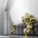 Abingdon 1500 Roll Top Shower Bath - Brushed Brass Ball Feet & 6mm Easy Clean Brushed Brass Bath Screen