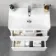 Corsica Gloss White Wall Hung Slimline Basin Drawer Vanity 600mm