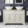 Lucia Chalk White Double Vanity With Oak Effect Top & Oval Counter Top Basin 1200mm