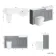Monaco Dove Grey Combination Vanity Traditional Basin with Marble Top and Boston Toilet 1500mm - Brushed Brass Accents