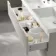 Crete Fluted Linen White Wall Hung Double Basin Drawer Vanity 1200mm