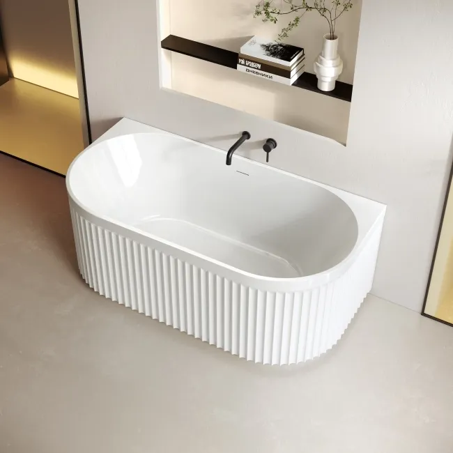 Finchley 1500mm Fluted Back To Wall Bath