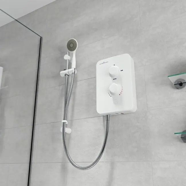Gainsborough Slim Mono Electric Shower White 8.5kW