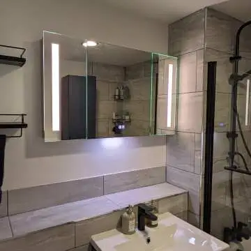 Emielia Illuminated LED Mirror Cabinet With BLUETOOTH Speaker 600x1000mm