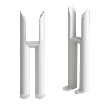 White Traditional 2 Column Radiator Feet