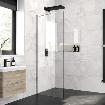 Copenhagen Easy Clean 8mm Wet Room Shower Glass Panel 800mm