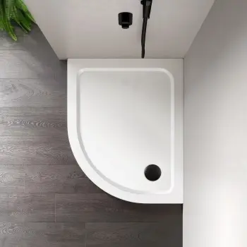 London Offset Quadrant Stone Shower Tray 1000x800mm - Right Handed