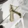 Avoca Traditional English Gold Basin Mixer Tap