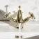 Avoca Traditional English Gold Basin Mixer Tap & Pop-Up Waste