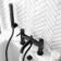 Selma Matt Black Bath Filler & Handheld Shower