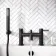 Selma Matt Black Bath Filler & Handheld Shower