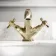 Kenmare Traditional English Gold Basin Mixer Tap & Pop-Up Waste