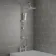 Lismore Square Chrome Shower Riser Kit