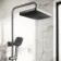 Kinsale Brushed Gunmetal Square Thermostatic Shower Set