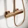 Kinsale Brushed Copper Square Thermostatic Shower Set