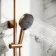 Derry Brushed Copper Round Thermostatic Shower Set
