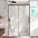Lisbon Matt Black 8mm Soft-Closing Sliding Shower Door 1400mm