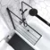 Zurich Easy Clean Matt Black Grid Bath Screen - 800mm