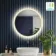 MollieBrushed Brass Round Backlit Illuminated LED Mirror 600mm
