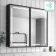 Mia Black Framed Illuminated LED Mirror Cabinet With BLUETOOTH Speaker&USB Port 710x800mm