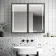 Mia Black Framed Illuminated LED Mirror Cabinet With BLUETOOTH Speaker&USB Port 710x800mm