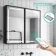 Mia Black Framed Illuminated LED Mirror Cabinet With BLUETOOTH Speaker&USB Port 710x800mm