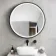 Mollie Black Framed Round Illuminated LED Mirror Cabinet 800mm