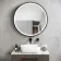 Mollie Black Framed Round Illuminated LED Mirror Cabinet 800mm