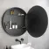 Mollie Black Framed Round Illuminated LED Mirror Cabinet 800mm