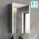 Selma Matt Black Illuminated LED Recessed Mirror Cabinet 700x500mm