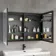 Selma Matt Black Illuminated LED Recessed Mirror Cabinet 700x1000mm