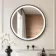 Delilah Black Framed Round Illuminated LED Mirror 800mm