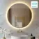 Delilah Battery Powered Brushed Brass Round Backlit LED Mirror 800mm