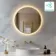 Delilah Brushed Brass Round Backlit LED Mirror With BLUETOOTH Speaker 600mm