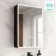 Aurora Battery Powered Matt Black Illuminated LED Mirror Cabinet 700x500mm