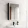 Aurora Battery Powered Matt Black Illuminated LED Mirror Cabinet 700x500mm