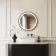 Delilah Battery Powered Black Framed Round Illuminated LED Mirror 600mm